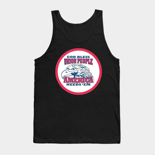 Union Strong Tank Top by  The best hard hat stickers 